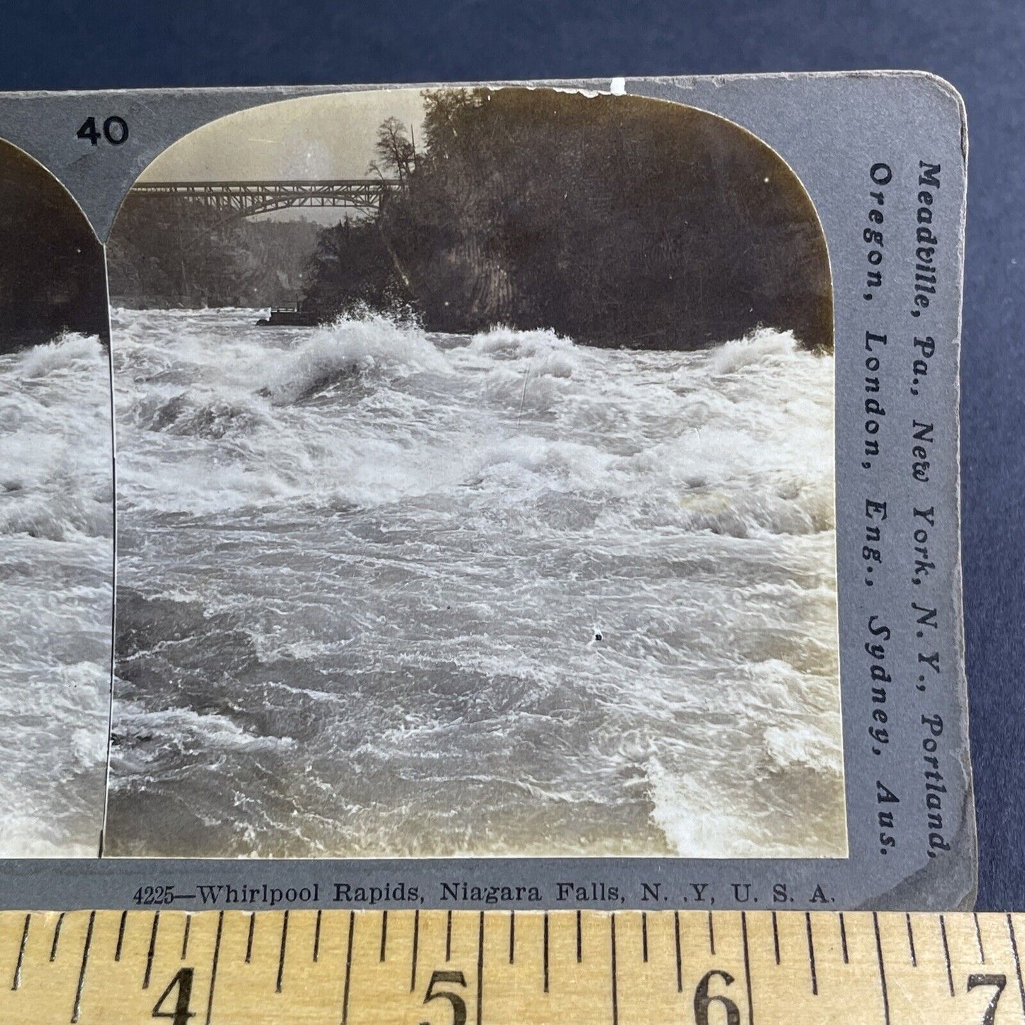 Antique 1911 The Whirlpool Niagara Falls Ontario Stereoview Photo Card P2170