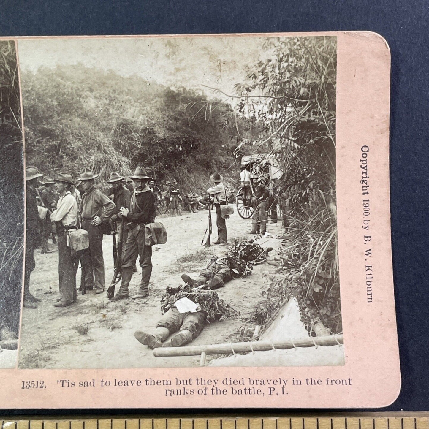 US Soldiers Killed In The Philippines Stereoview James M. Davis c1900 X3758