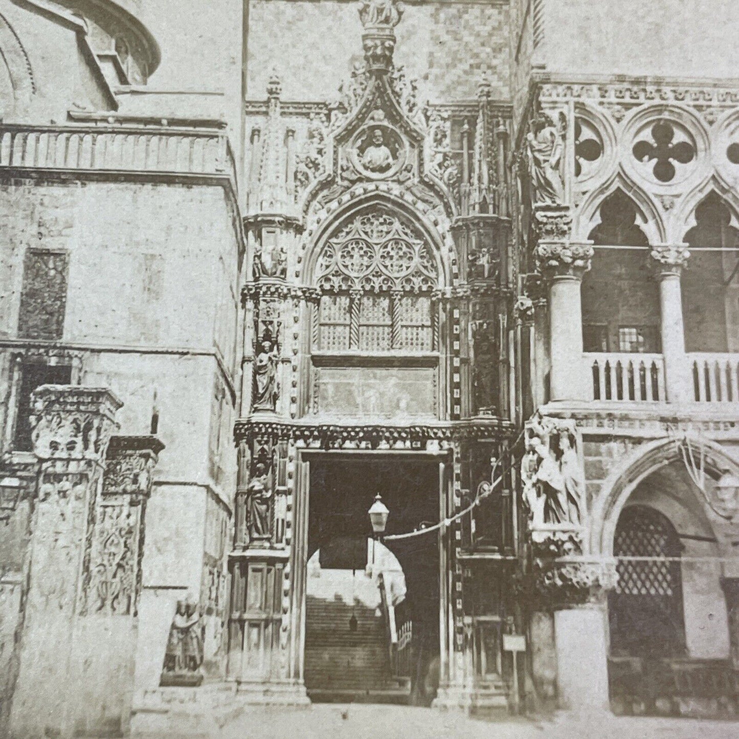 Door to the Ducal Palace Venice Italy Stereoview att. Carlo Naya c1870s Y2202