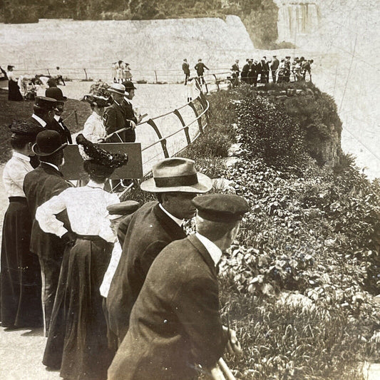 Antique 1903 Niagara Falls New York Prospect Point Stereoview Photo Card P1208