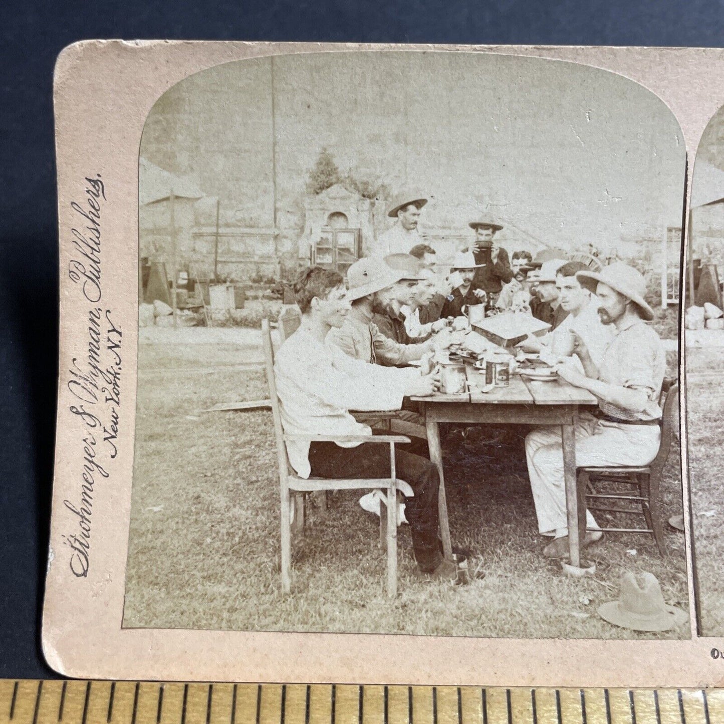 Antique 1899 US Army Soldier In The Philippines Stereoview Photo Card P4963