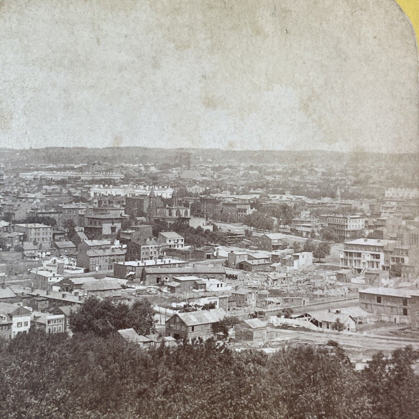 Washington D.C. City View Stereoview W.M. Chase Antique c1870s Y055