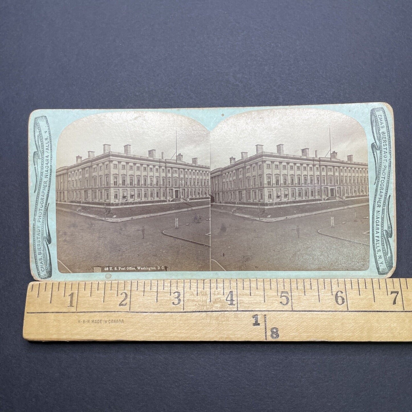 Antique 1870s USPS Post Office Washington DC Stereoview Photo Card V1745