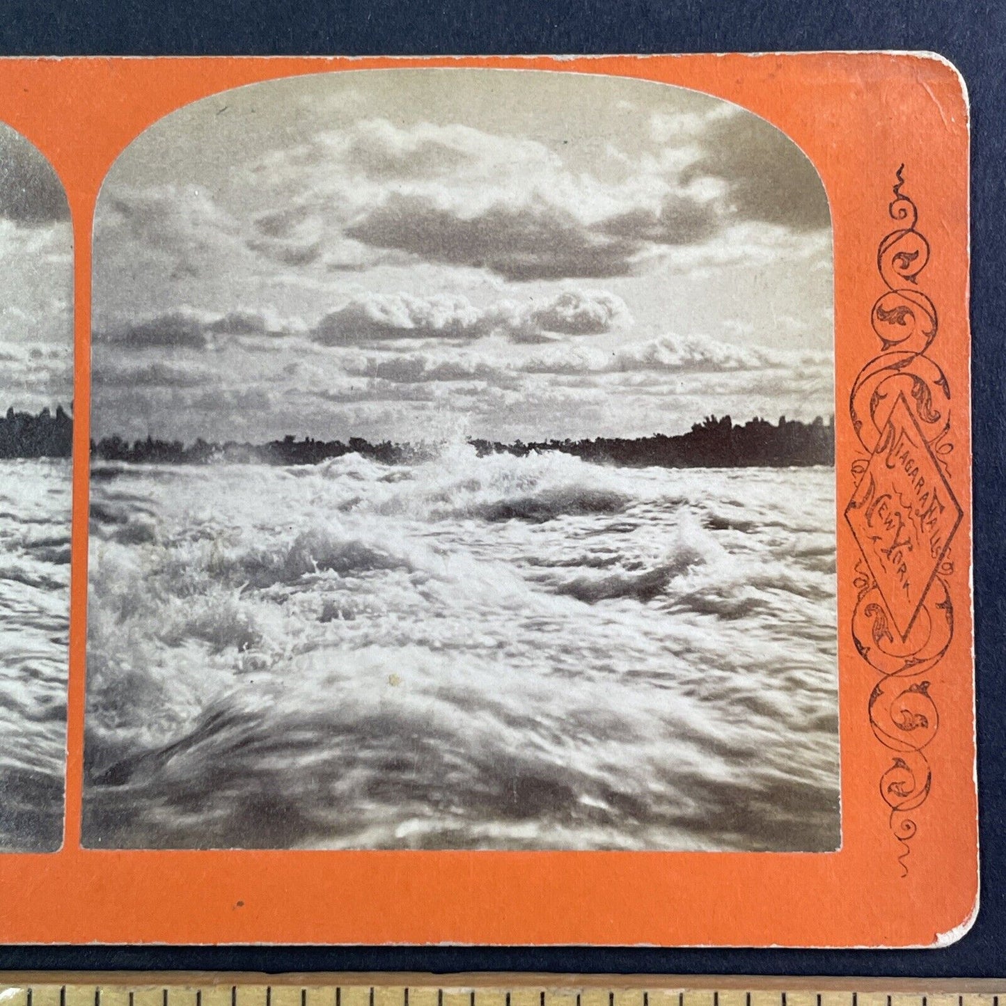 Niagara River Upper Rapids Stereoview George Curtis Antique c1870s Y1738