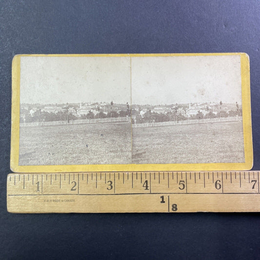 Wolfeboro NH Downtown Stereoview Photo Card ET Brigham Antique c1875 X1207