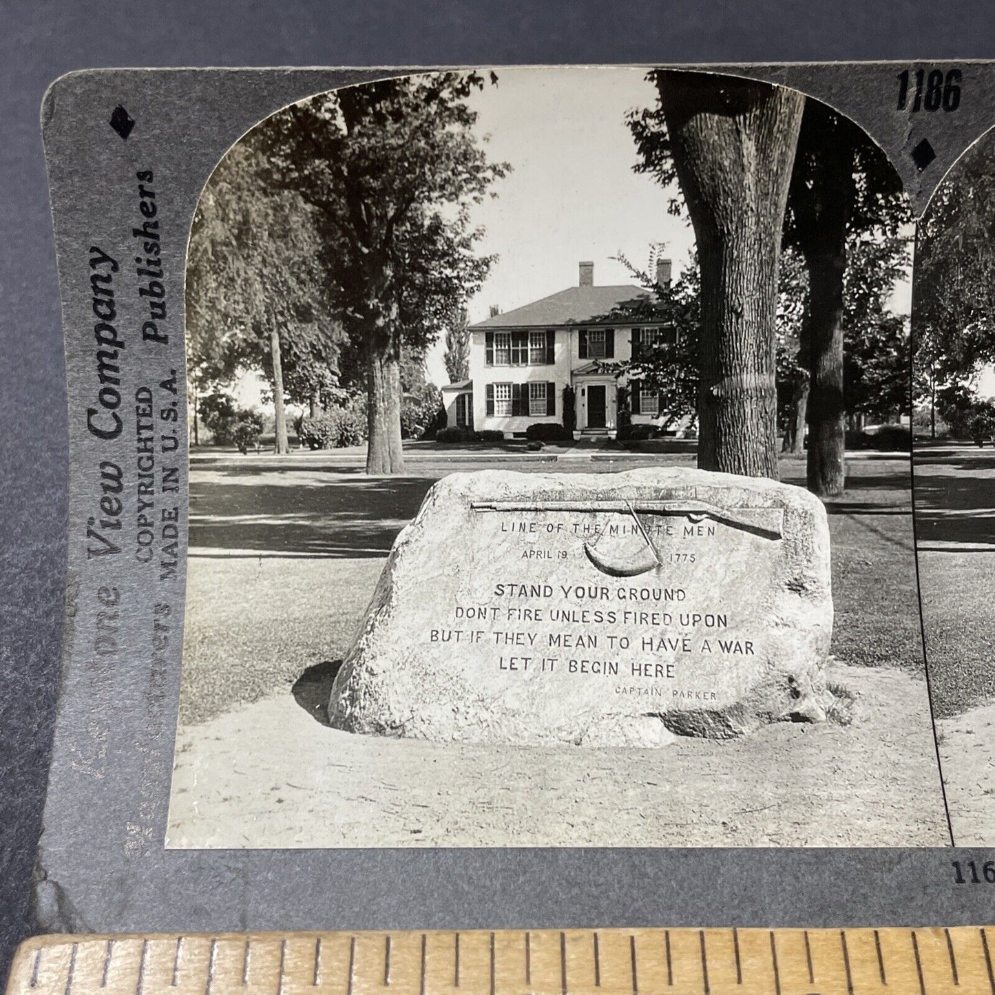 Antique 1910s Lexington Massachusetts Parker House Stereoview Photo Card V2632