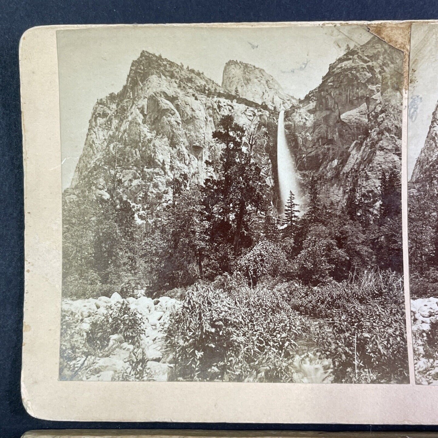 Bridalveil Falls Yosemite California Stereoview Yo-Semite Antique c1880 X4106