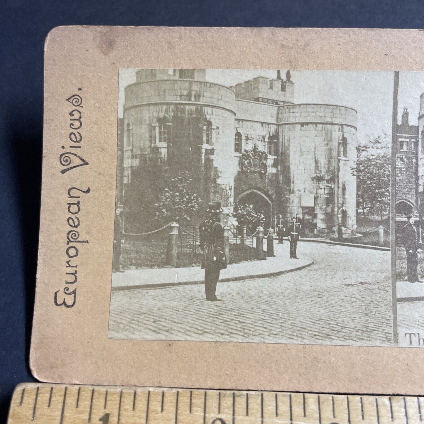 Antique 1880s Tower Of London Yeoman Guards Stereoview Photo Card P4520