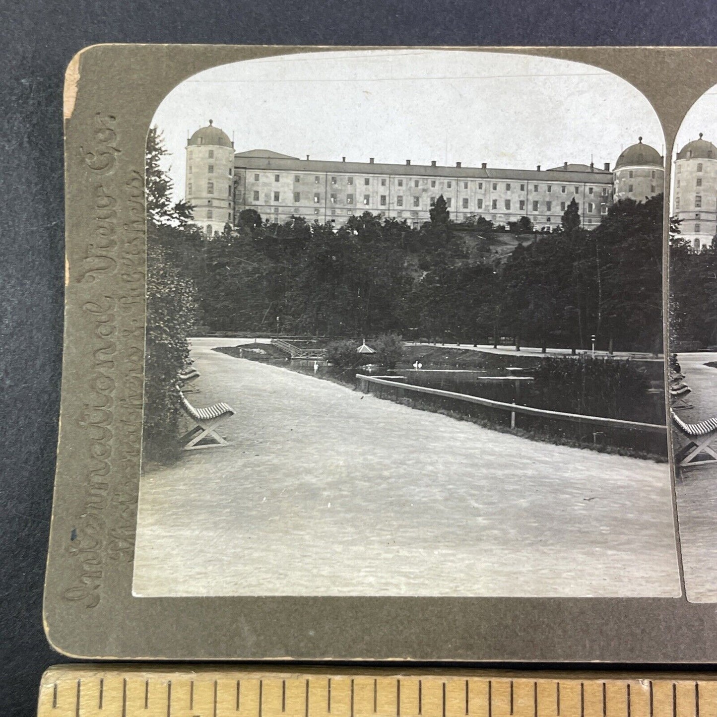 Swedish Castle in Uppsala Sweden Stereoview C.L. Wasson Antique c1902 Y2208