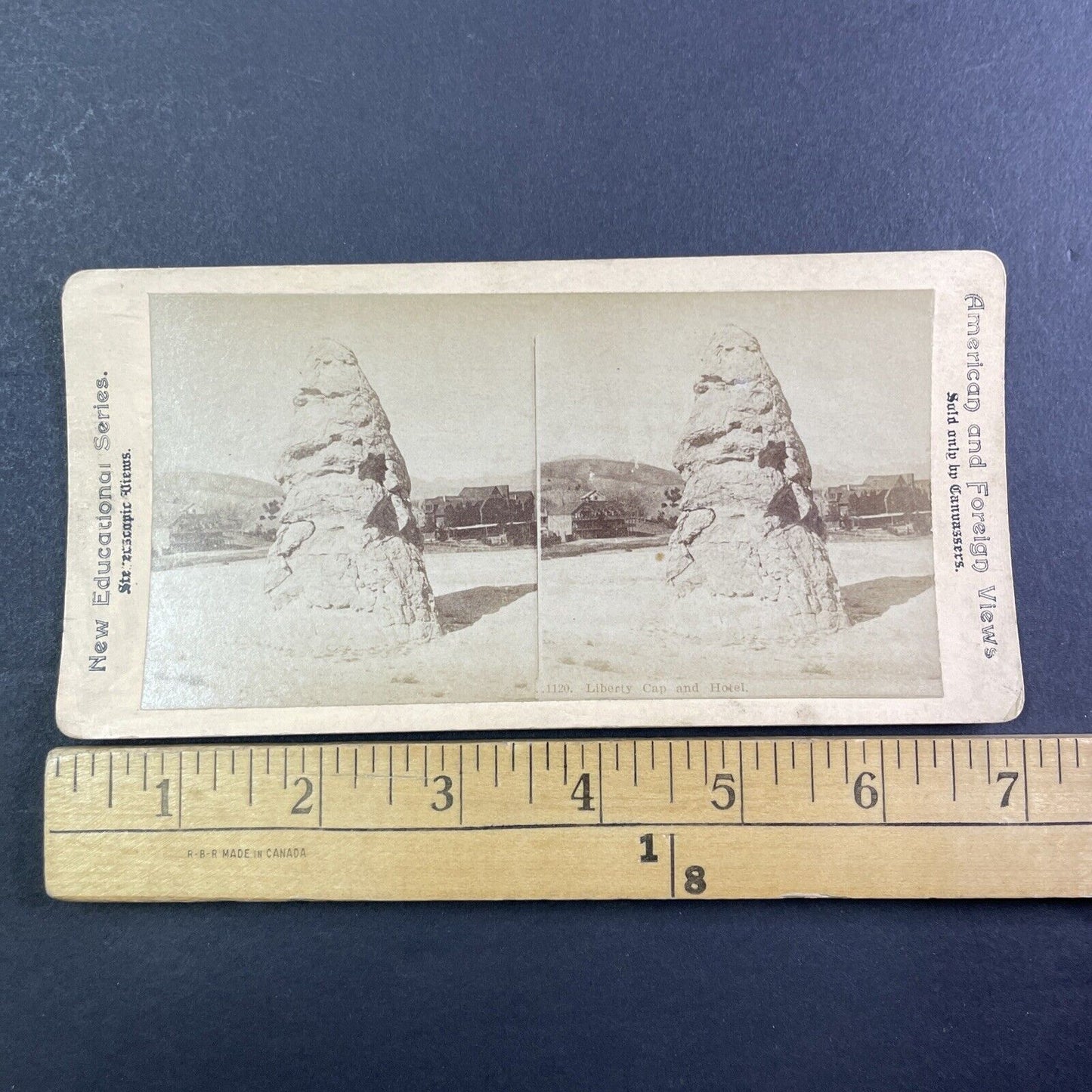 Liberty Cap And Hotel Yellowstone Stereoview Frank Jay Haynes Antique 1884 X3628