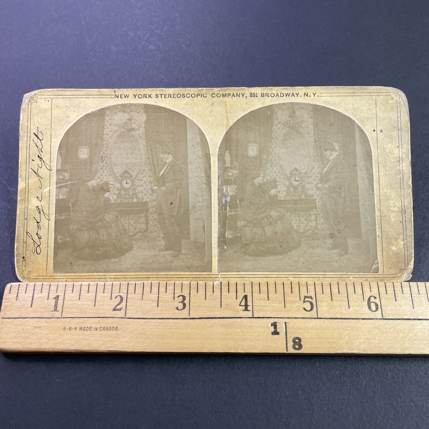 Antique 1860s Man And Woman Have An Argument Stereoview Photo Card P3968