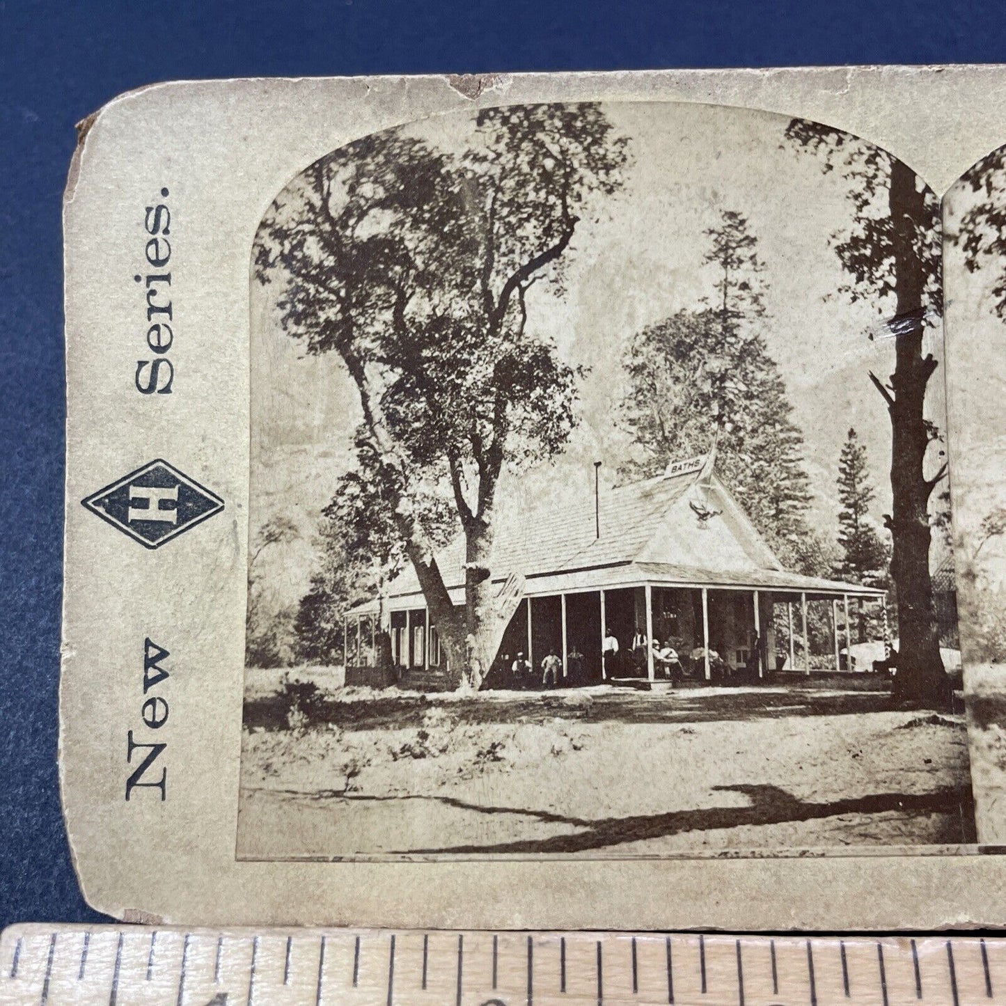 Antique 1871 Cosmopolitan Hotel Yosemite California Stereoview Photo Card V2101