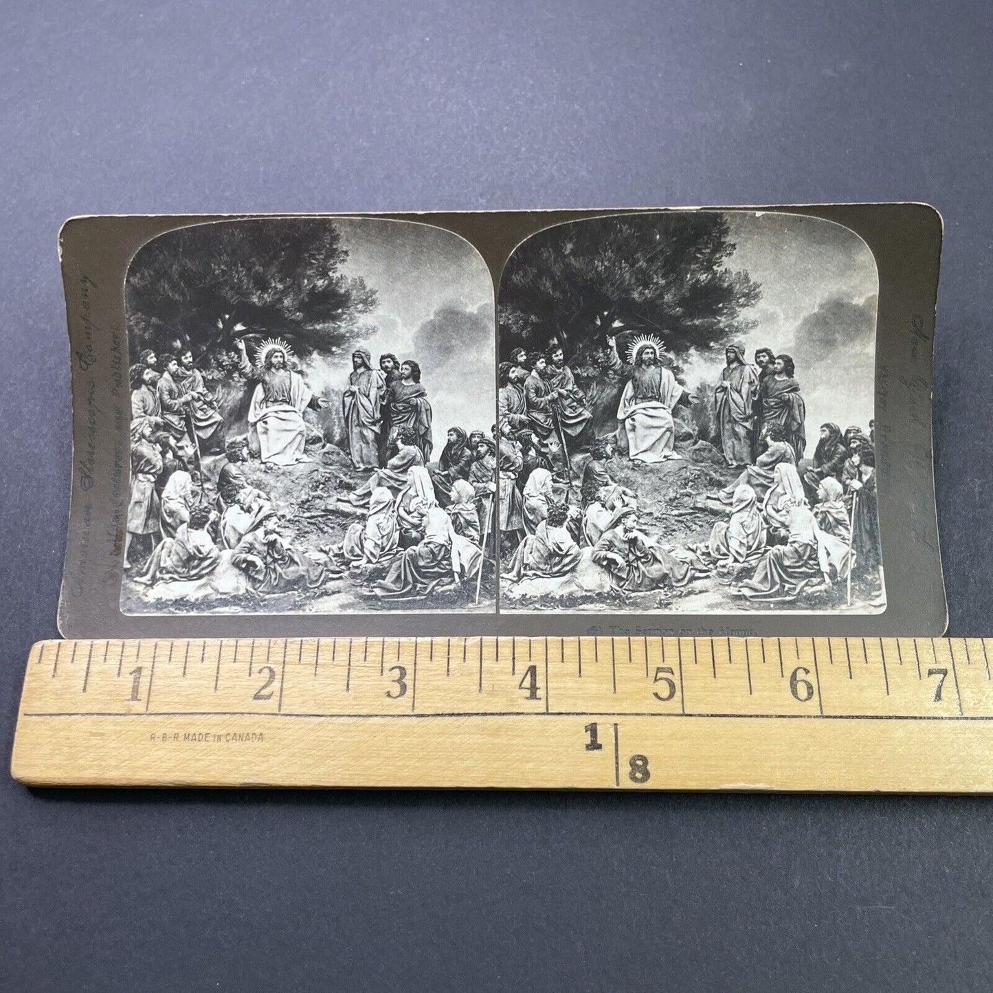 Antique 1880s Jesus And The Sermon On The Mount Stereoview Photo Card P3128