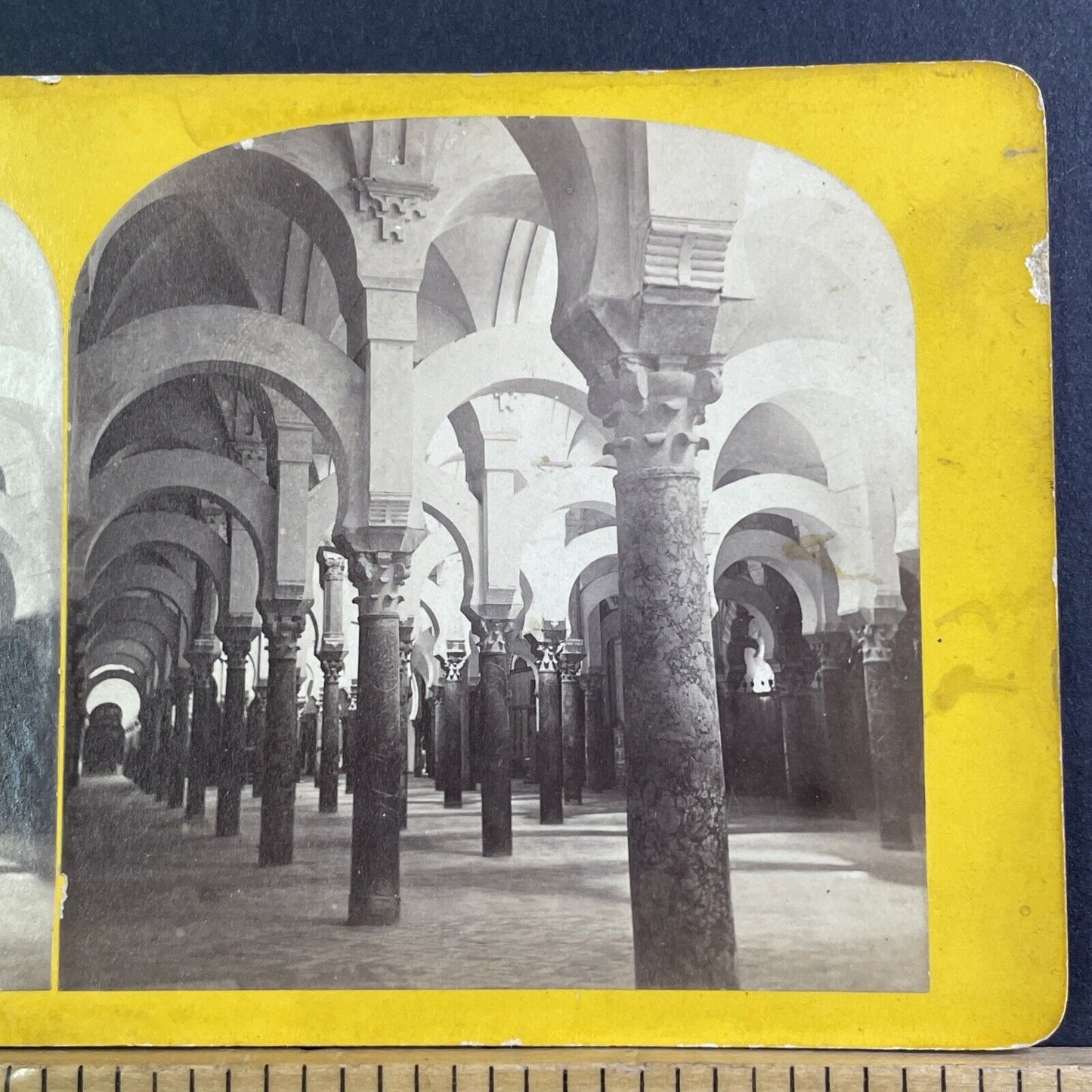 Mosque–Cathedral of Cordoba Spain Stereoview Photo Card Antique c1872 X1546