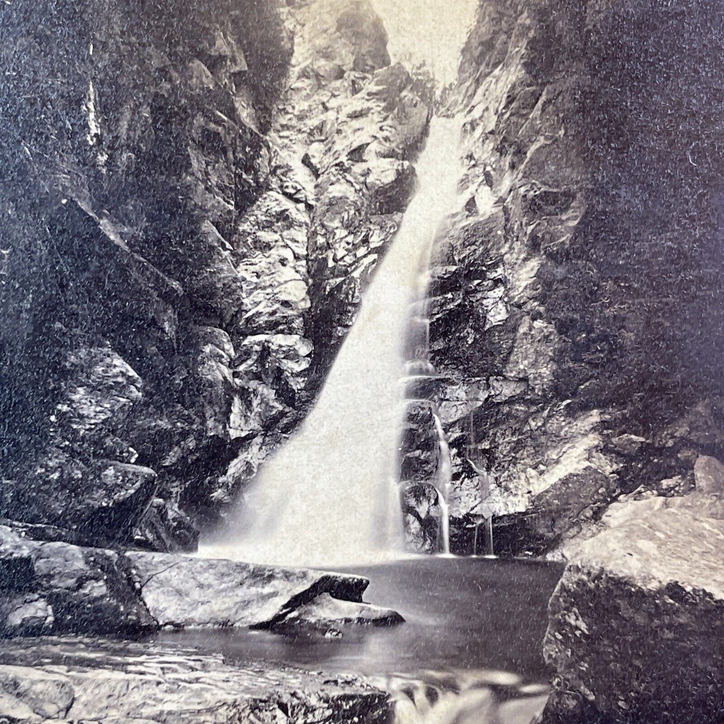Glen Ellis Falls North Conway New Hampshire Stereoview N.W. Pease c1870s Y447