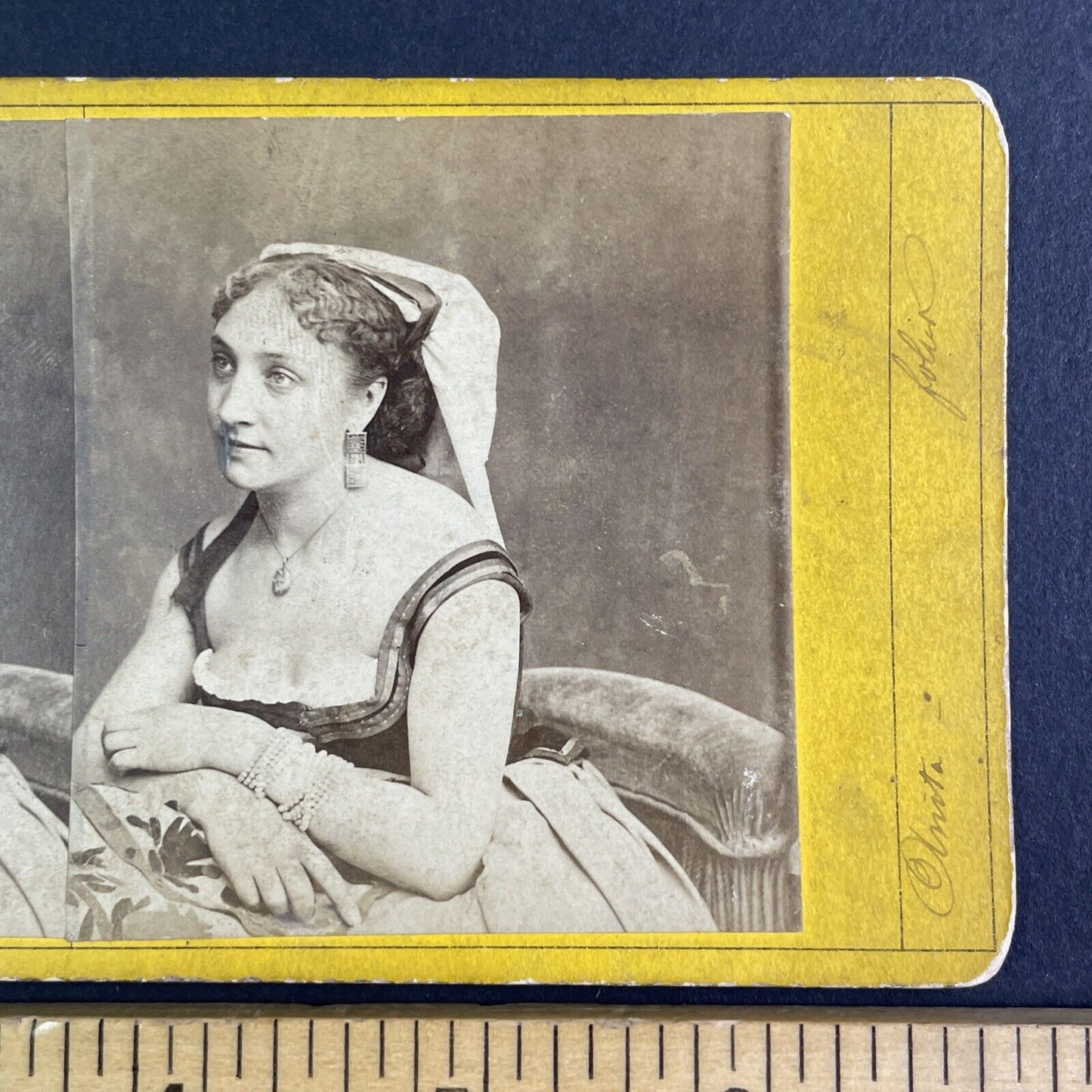 Actress Anita Folies Bergere Opera Comedy Stereoview Vaury Antique c1870 X3588