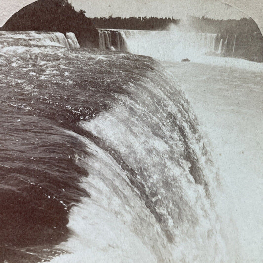 Antique 1880s Niagara Falls New York Top Of Falls Stereoview Photo Card P3105