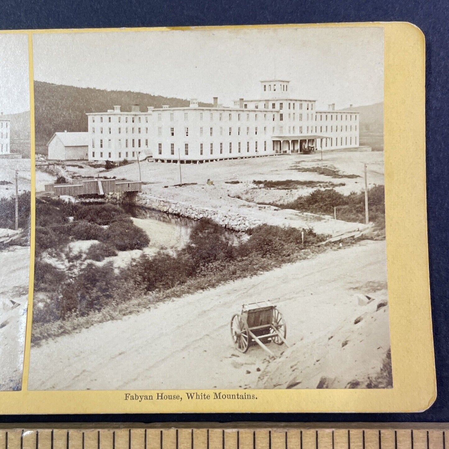 Fabyan House Construction Complete Stereoview New Hampshire c1870s Y1475