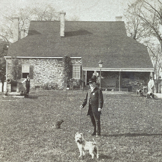 Antique 1870s Washington's Headquarters Newburgh NY Stereoview Photo Card P3116