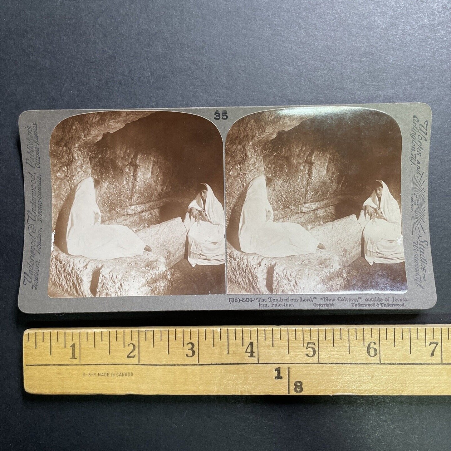 Antique 1901 The Tomb Of Christ Jerusalem Israel Stereoview Photo Card P1326