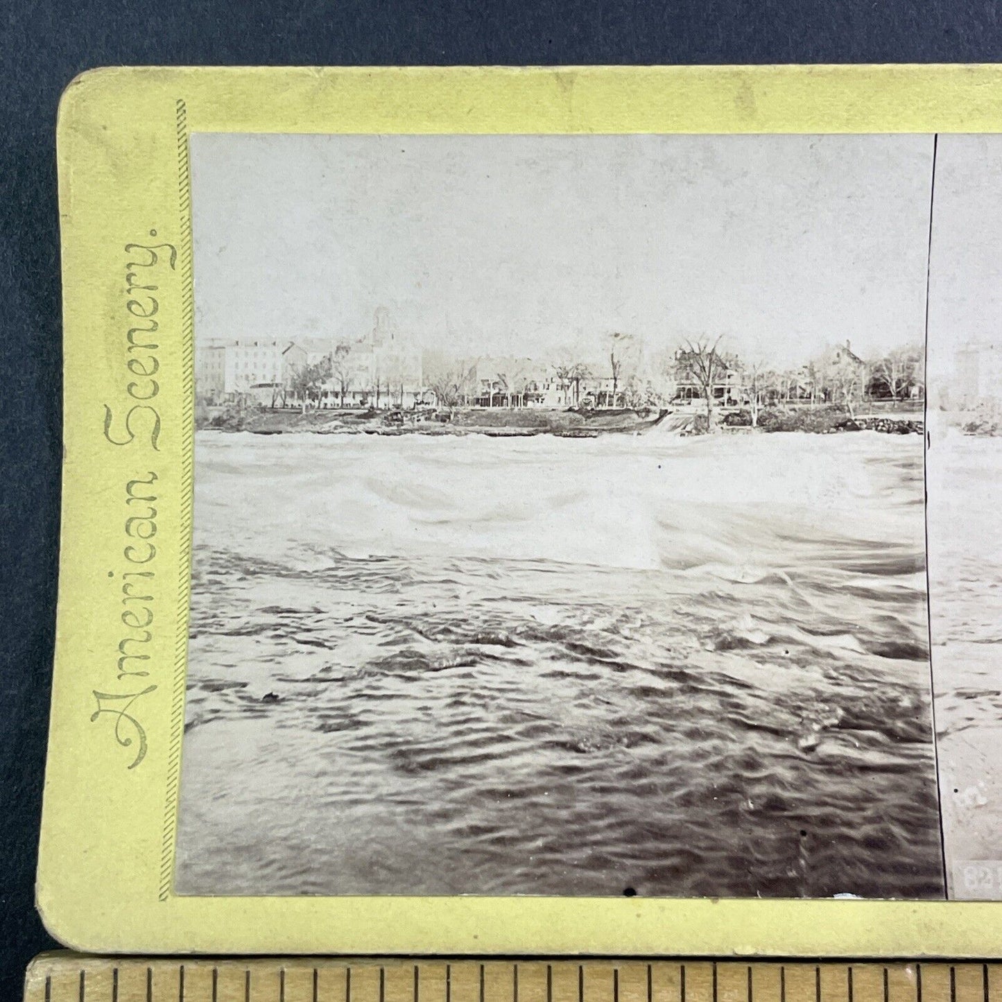 Niagara River Rapids Stereoview Near Chippewa Ontario Antique c1875 X1305