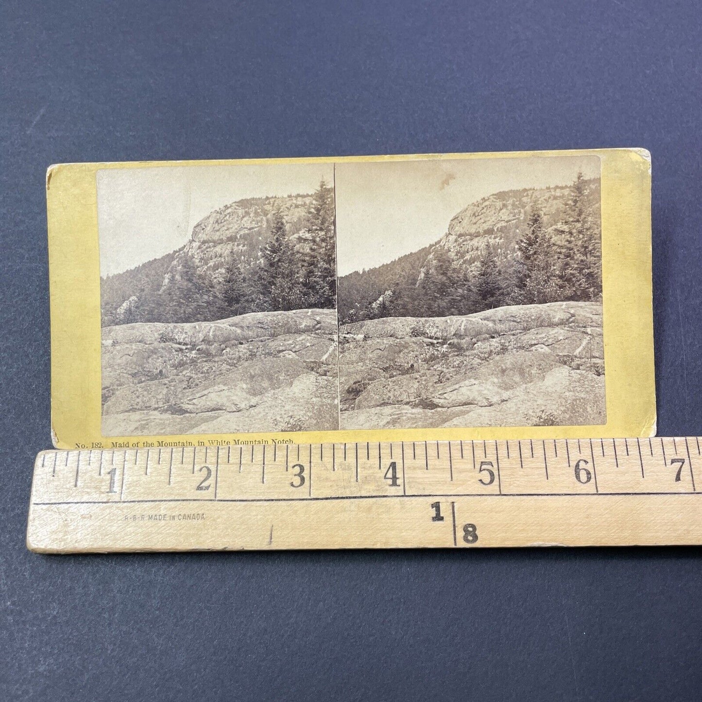 Antique 1870s The Watcher White Mountains NH Stereoview Photo Card V1791