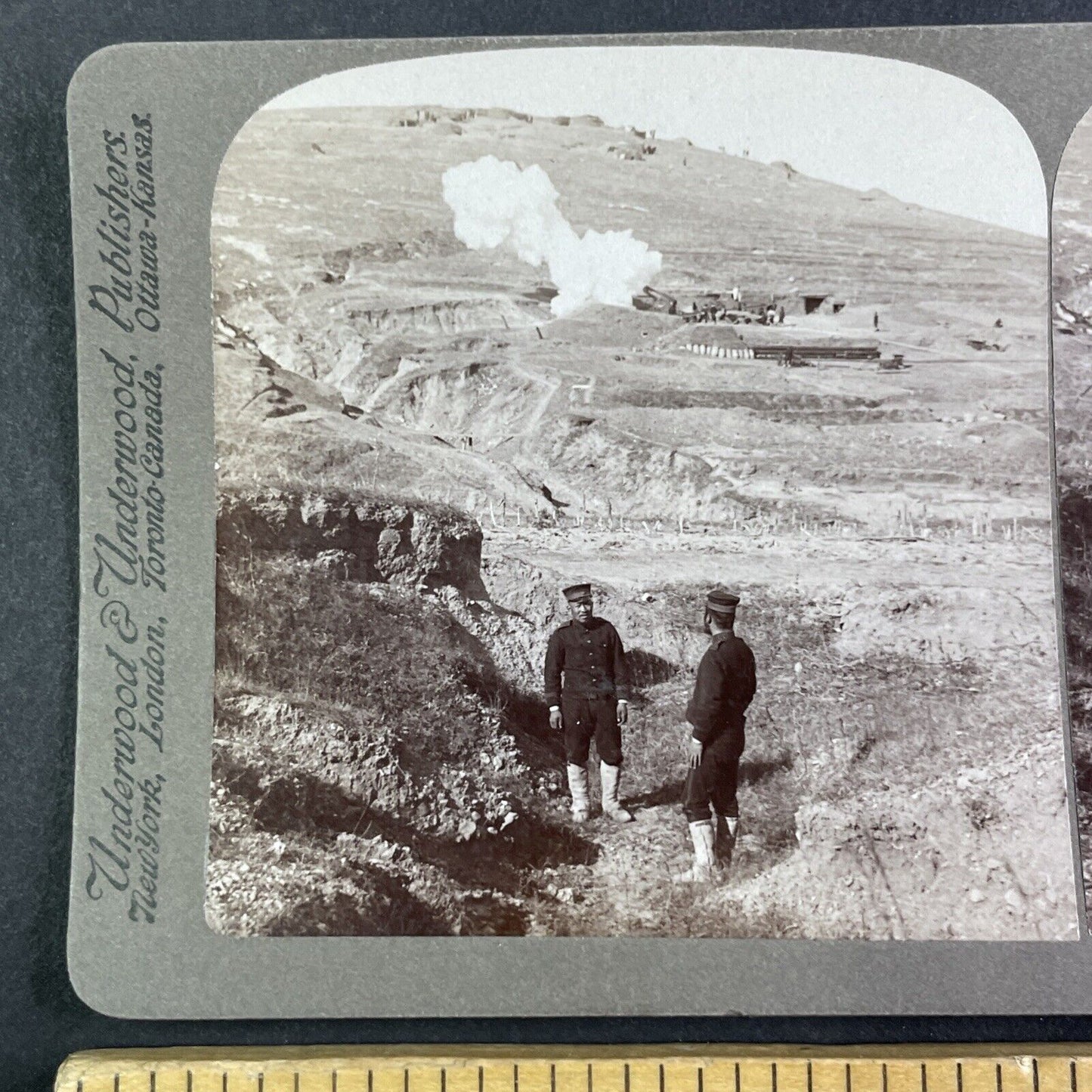 Japanese Artillery Guns Stereoview Russo-Sino War Antique c1905 X4204