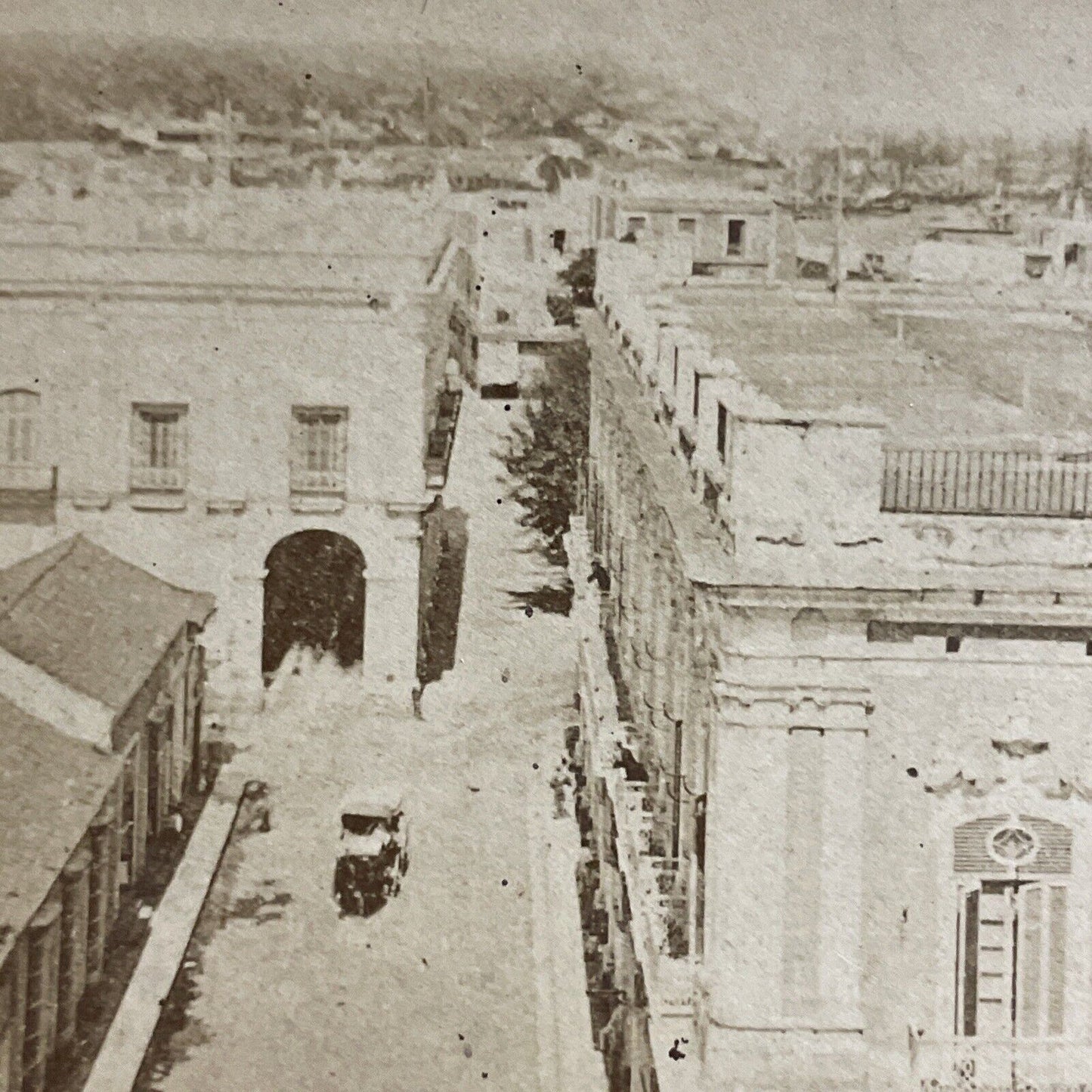 Antique 1880 The Main Street In Havana Cuba Stereoview Photo Card P5510