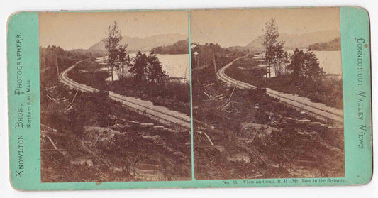 Antique 1870s Connecticut Railroad Morris Bantam Lake Mount Tom Photo Card P041