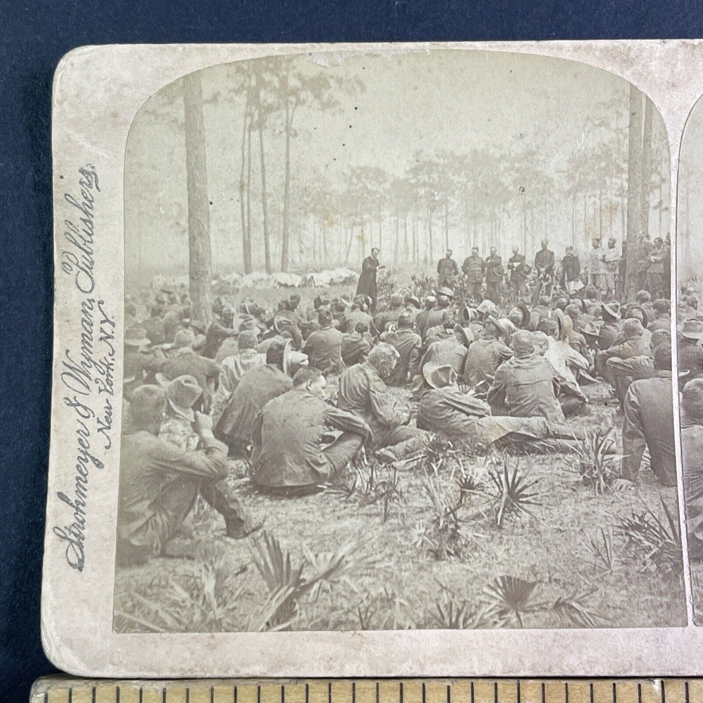 1st United States Volunteer Cavalry Regiment Stereoview Antique c1898 X3155