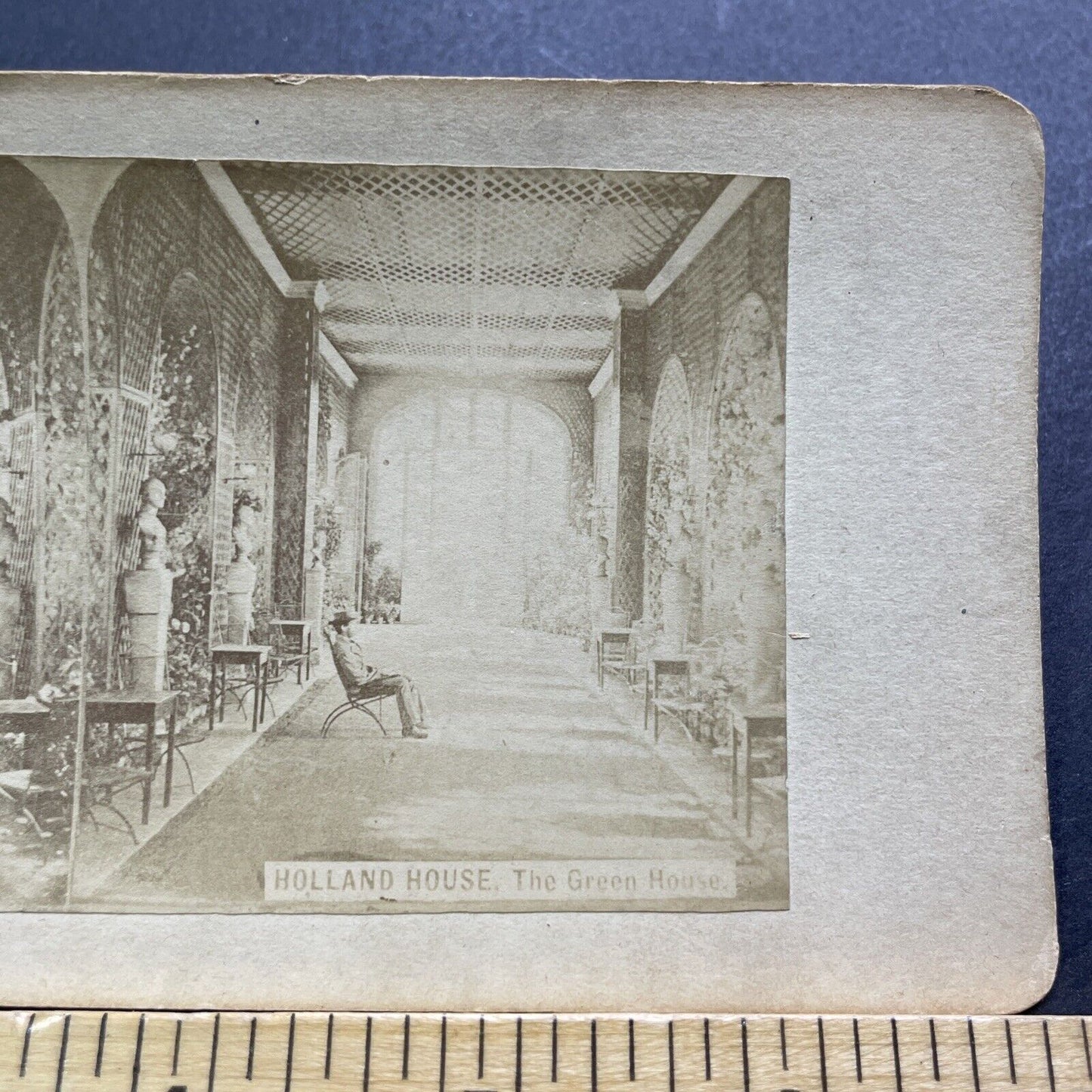 Antique 1870s Holland House Greenhouse Before Fire Stereoview Photo Card V3417