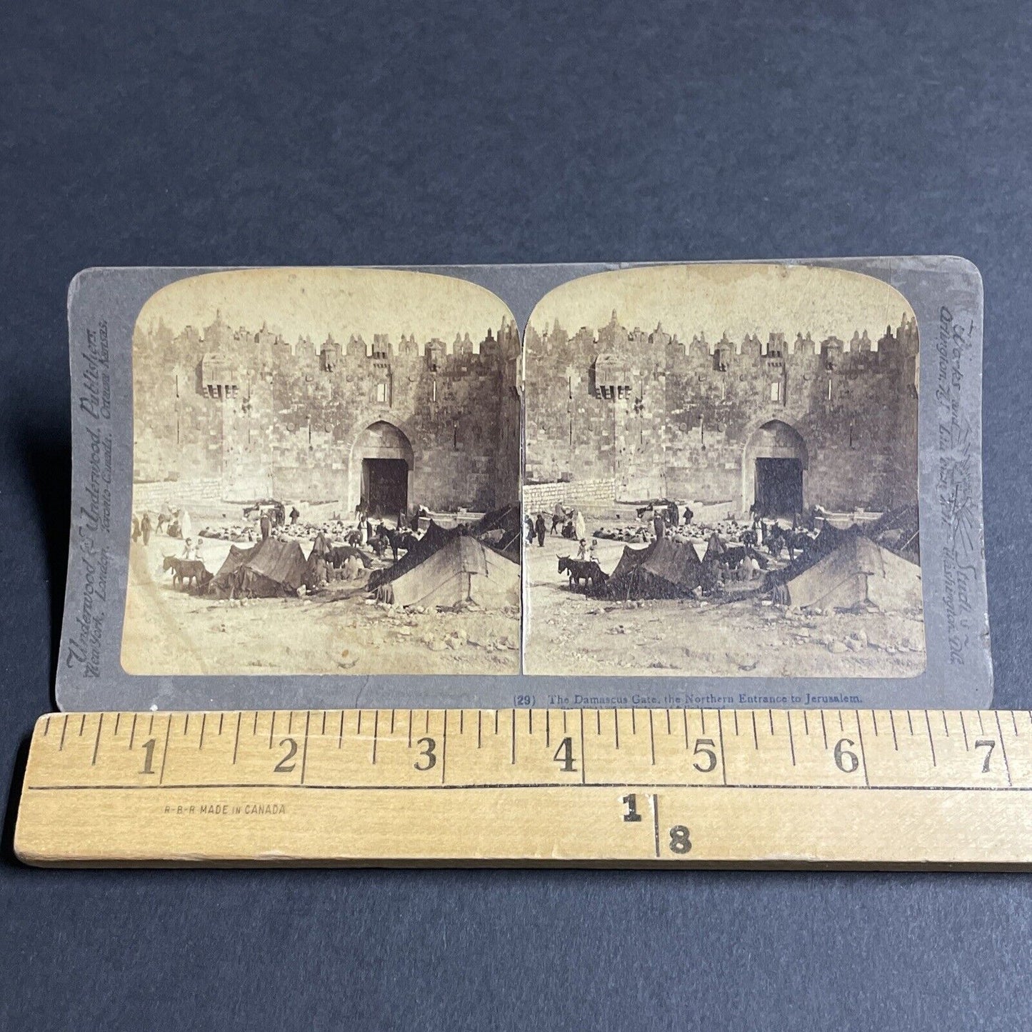 Antique 1898 Sheep Herders Camp Outside Bethlehem Stereoview Photo Card P4165