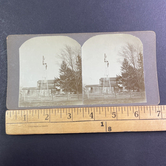 Farm House In Sharon Wisconsin Stereoview OOAK Photo Antique c1910 X1601