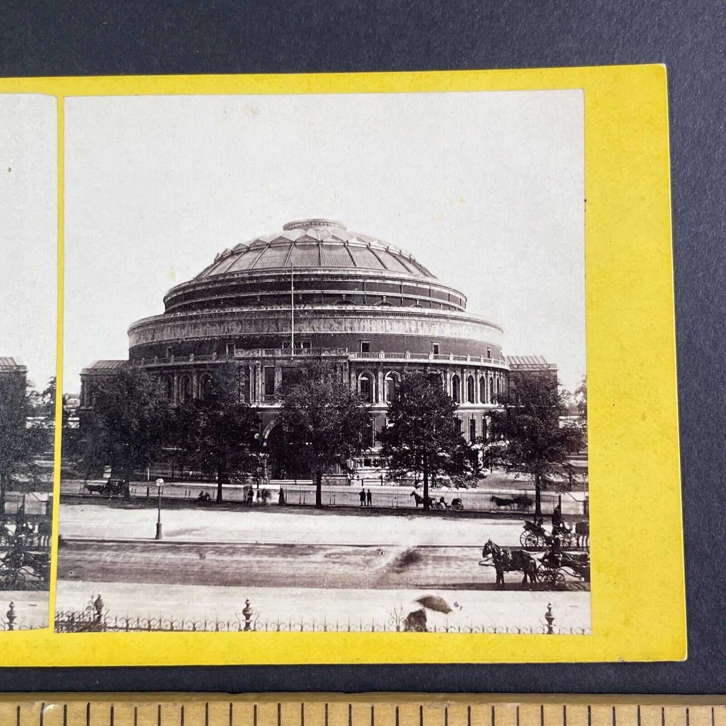 Royal Albert Hall Grand Opening Stereoview London England Antique c1871 X3600