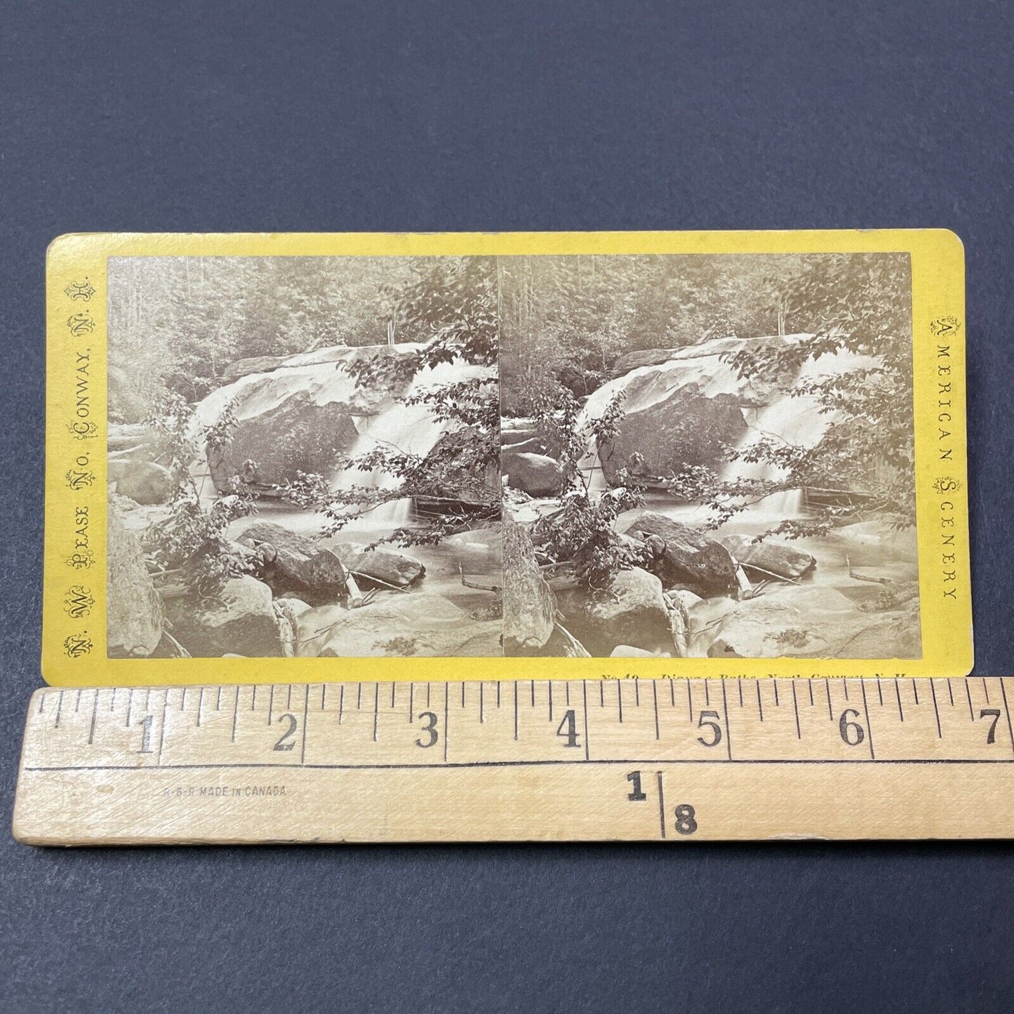 Antique 1870s Diana's Baths North Conway NH Stereoview Photo Card V2140