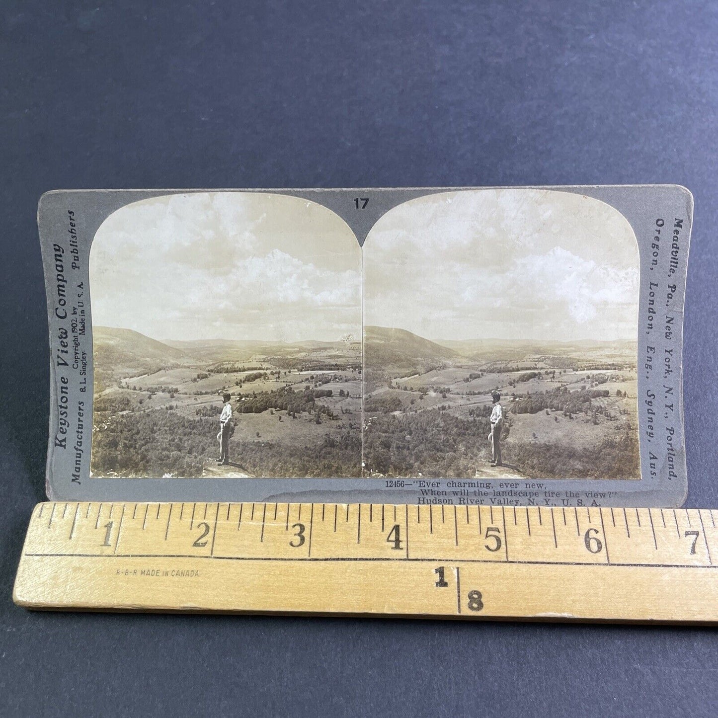 Antique 1902 Hudson River Valley Tarrytown New York Stereoview Photo Card P2206