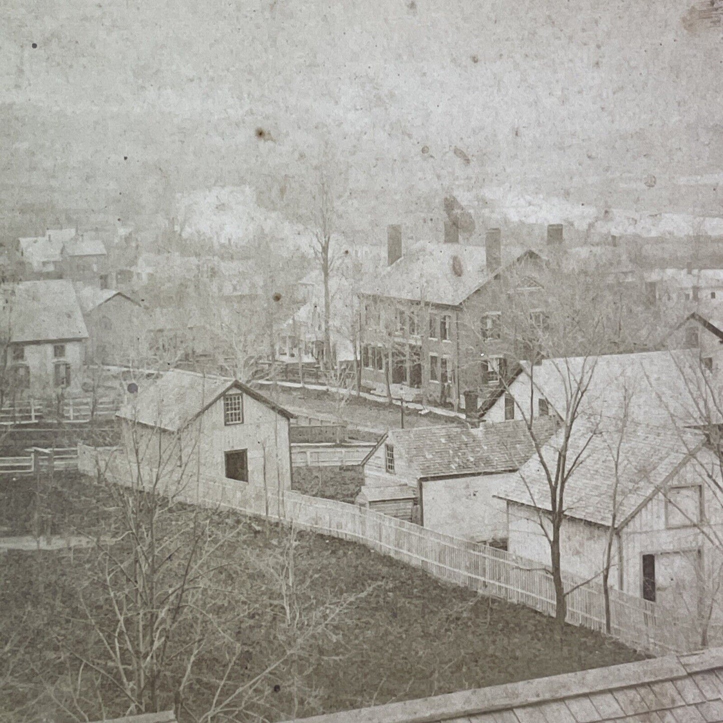 North Of Boston MA Stereoview Street Scene Photo Antique c1863 X1348