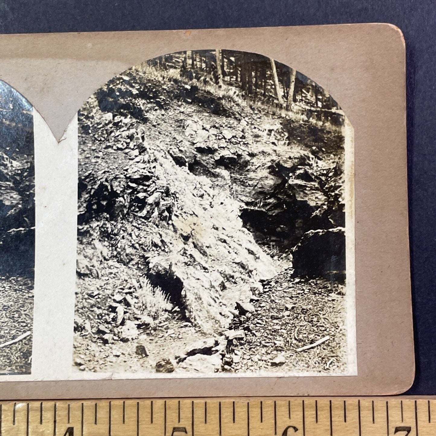 Copper Mountain Colorado Open Cut Mine Stereoview Antique c1870s X2730