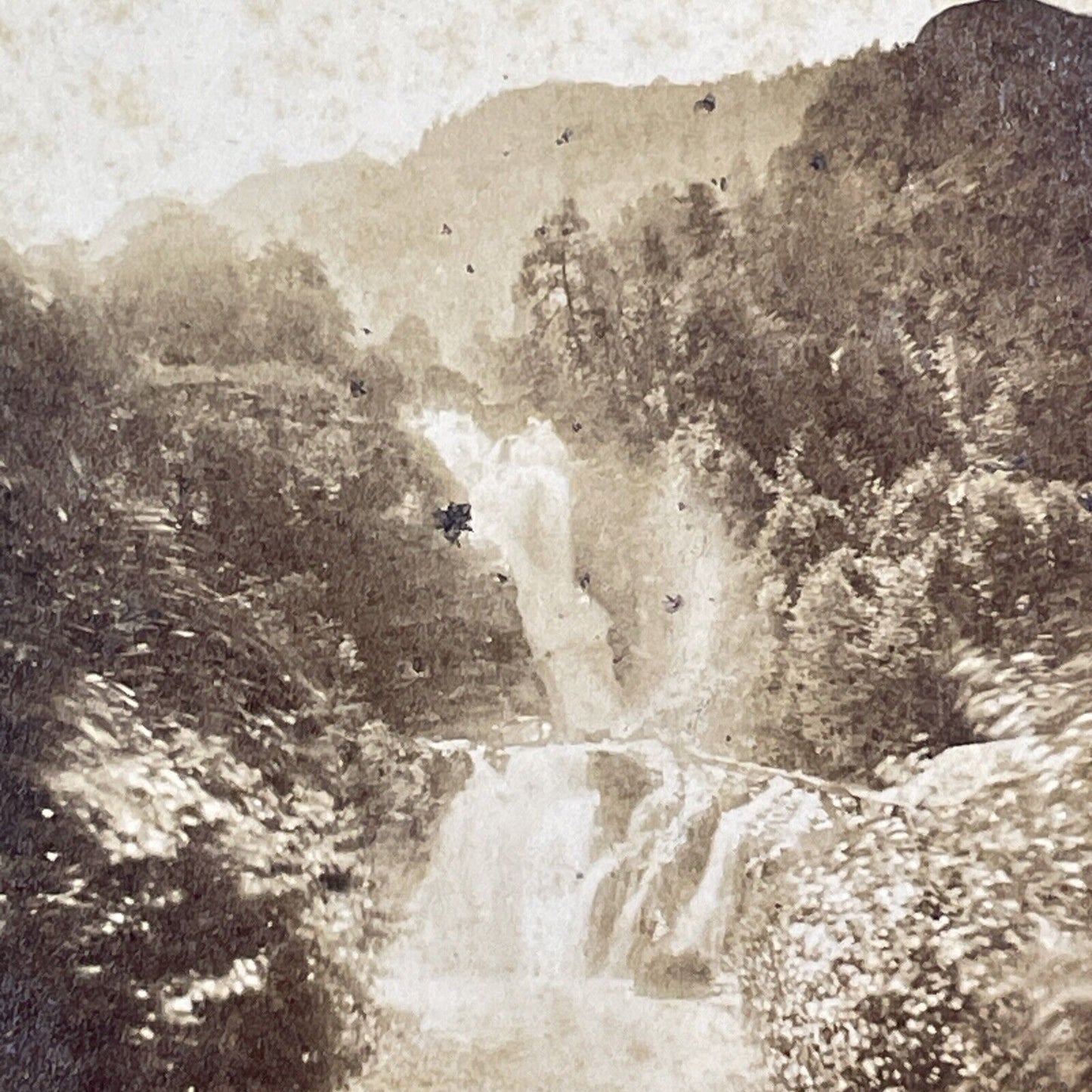 Reichenbach Falls Waterfall Switzerland Stereoview Antique c1855 Y1118