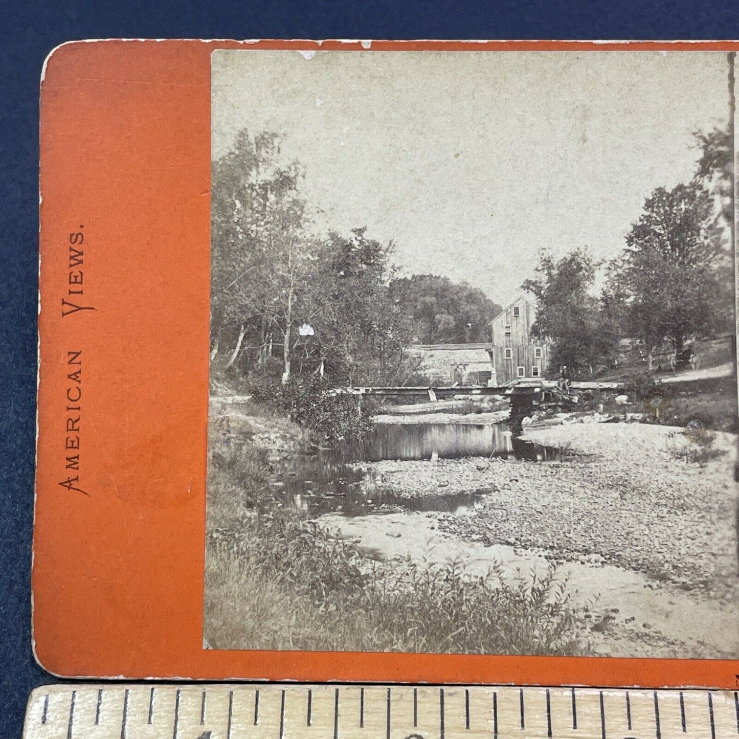 Antique 1860s Lumber Mill In North Conway NH Stereoview Photo Card V2015