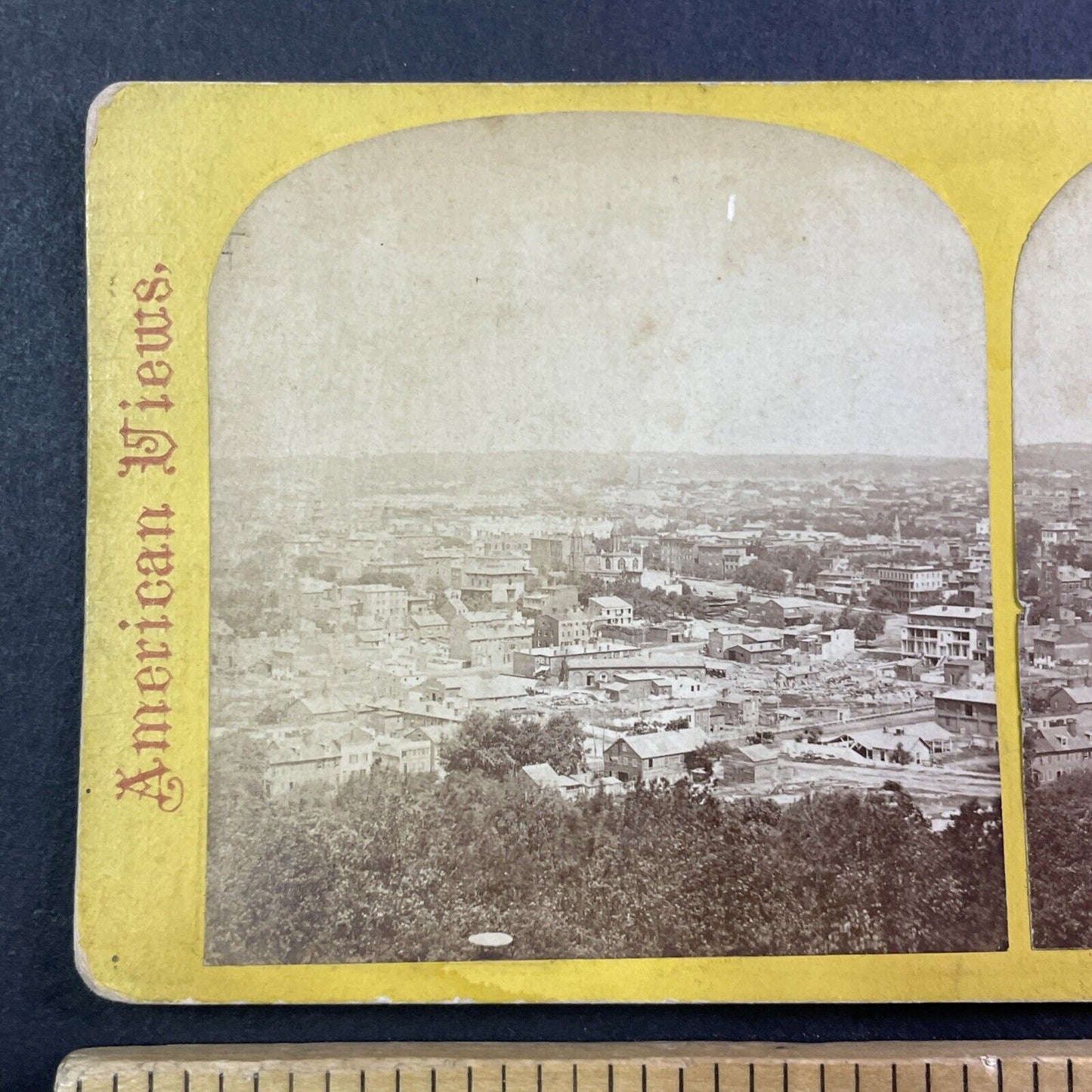 Washington D.C. City View Stereoview W.M. Chase Antique c1870s Y055