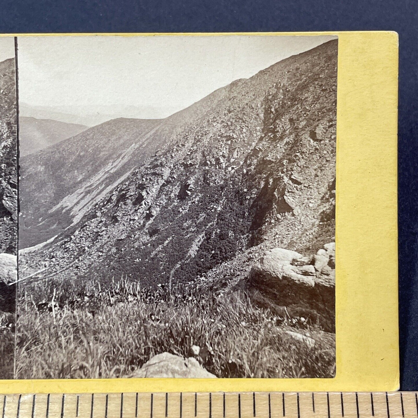 Antique 1867 Tuckerman Ravine New Hampshire Stereoview Photo Card V1787