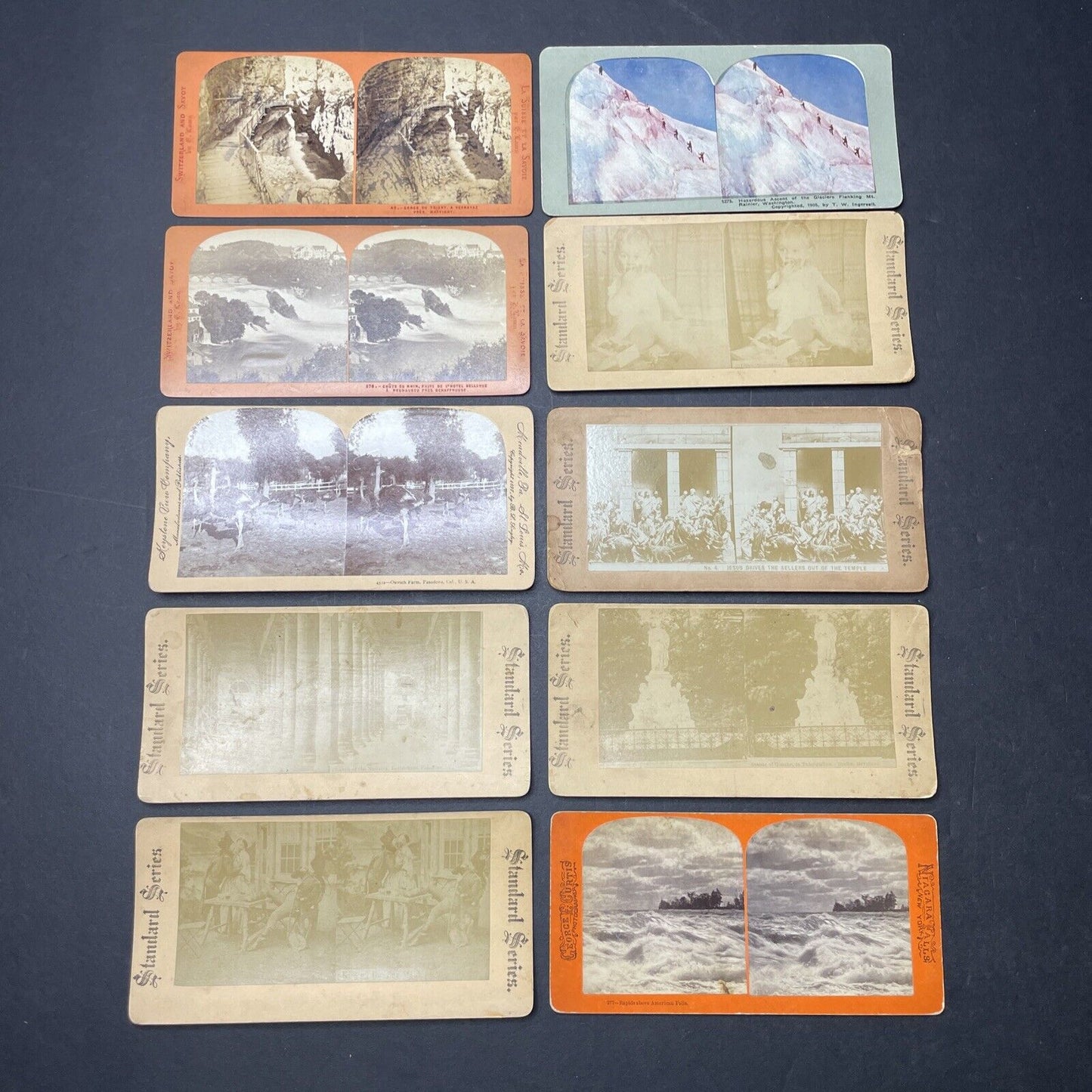 Lot Of 50 Various Scenes And People Stereoview Photo Cards Antique c1870s-1920s