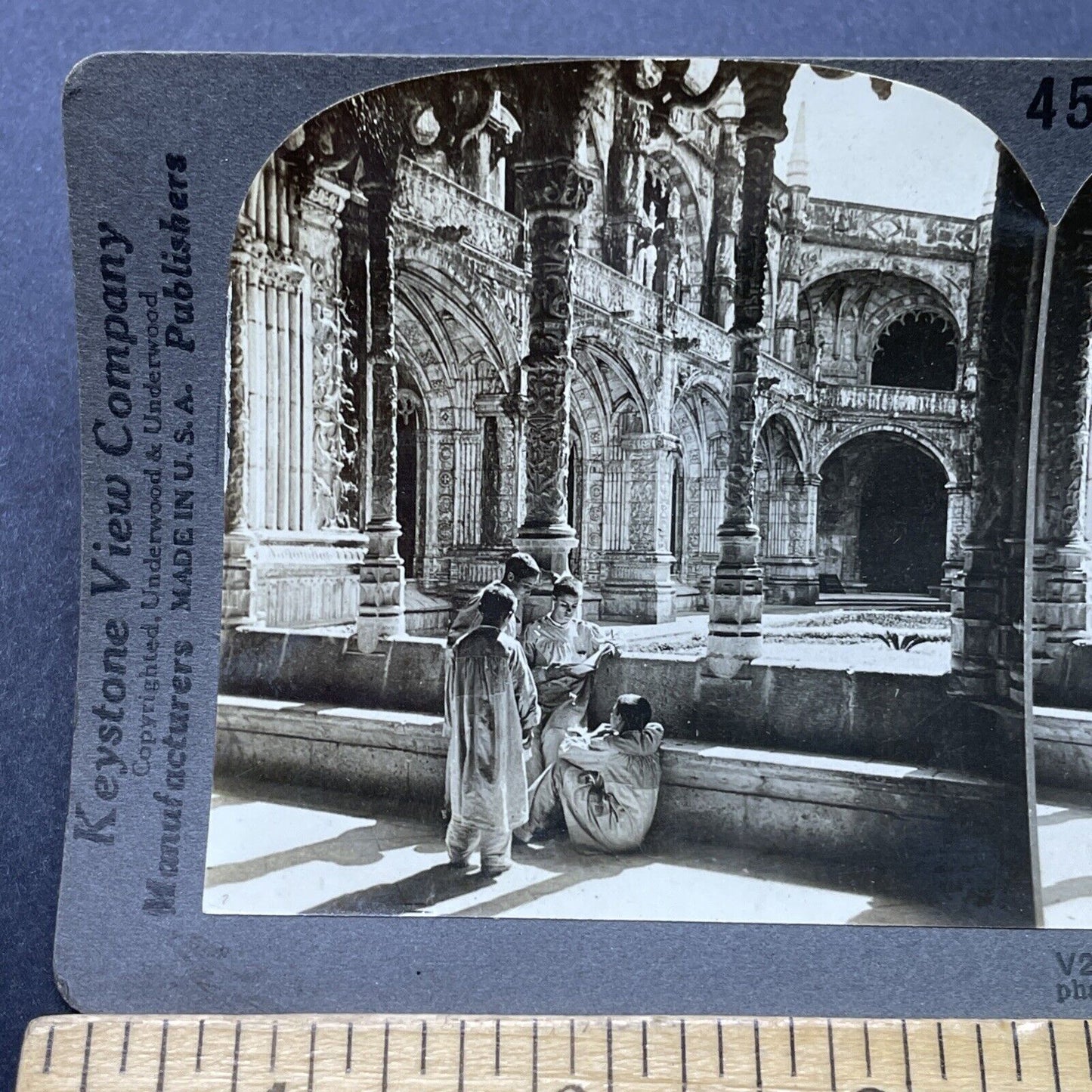 Antique 1910s Catholic Monk Boys Lisbon Portugal Stereoview Photo Card P2800