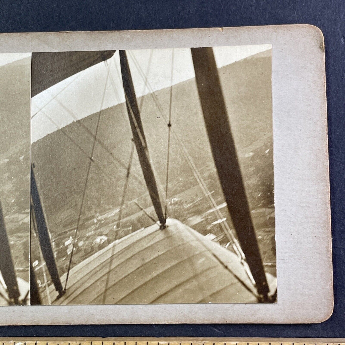 Pilot Lieutenant Raymond Parer Aerial Stereoscopic Survey Stereoview c1919 Y098