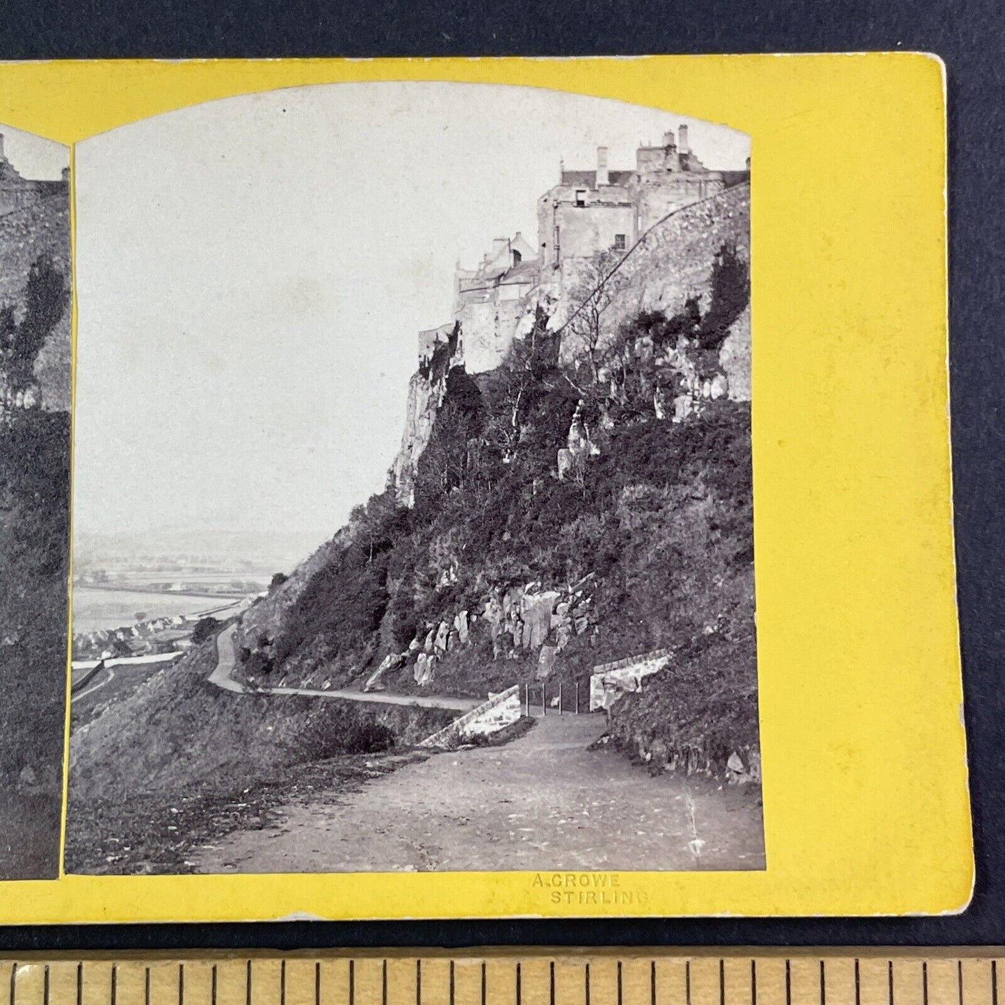 Stirling Castle Scotland UK Stereoview A. Crowe Antique c1860s Y2185