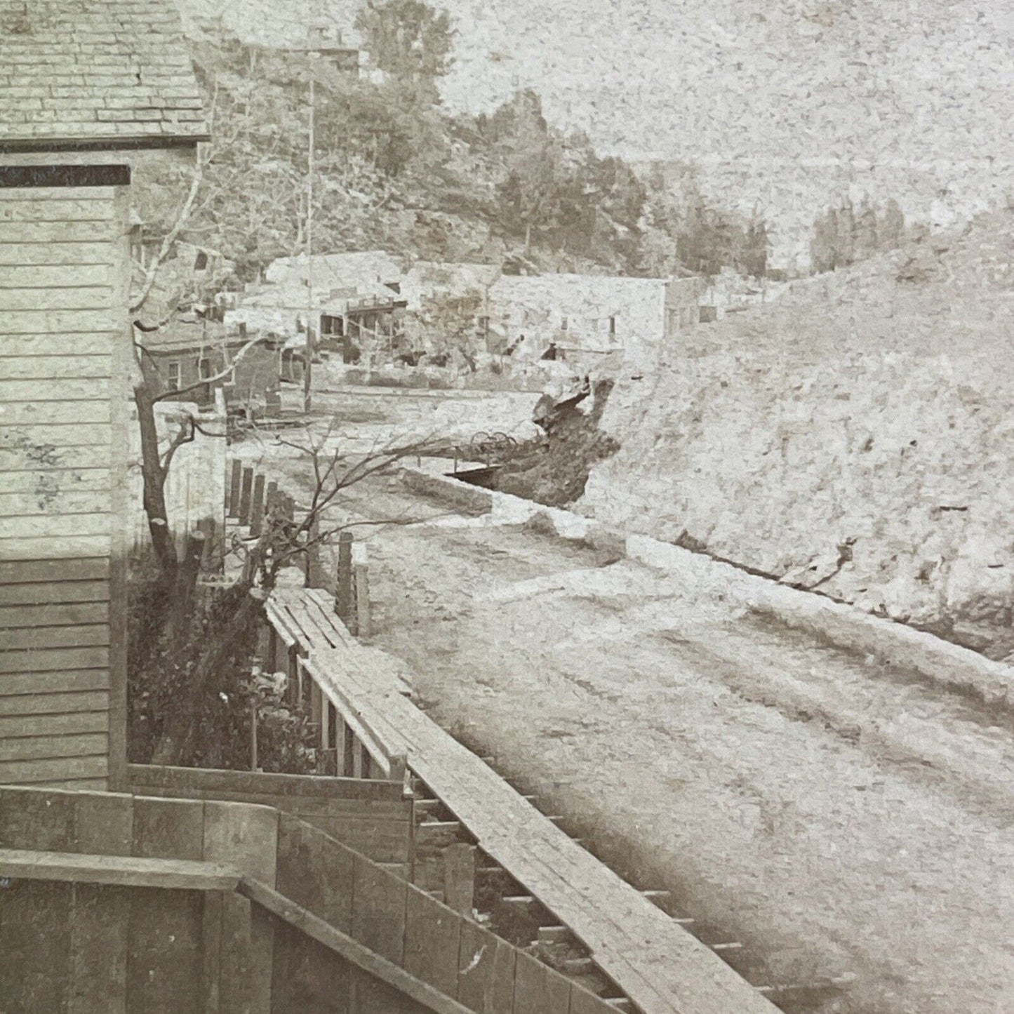 Hill Street And Diamond Street Stereoview San Francisco OOAK Antique c1870 X1801