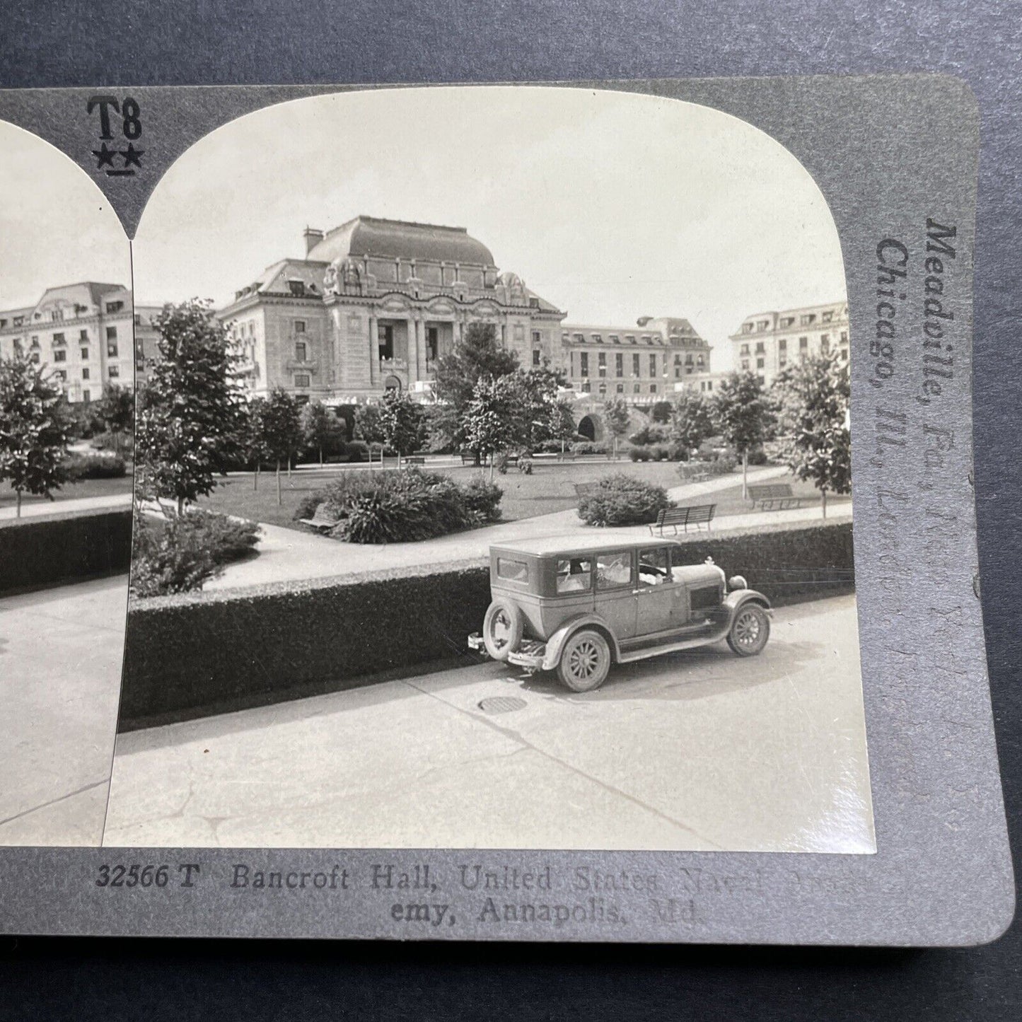 Antique 1930 United States Naval Academy Annapolis Stereoview Photo Card P1314