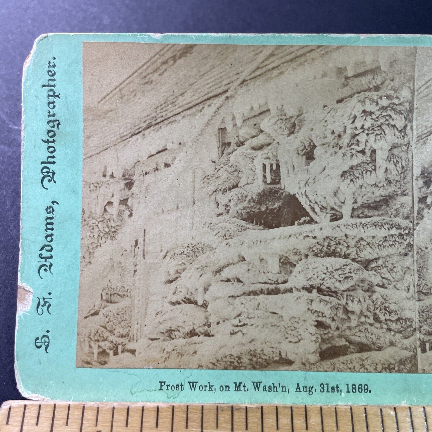 Antique 1869 Tip-Top House Mount Washington Summit Stereoview Photo Card P3320