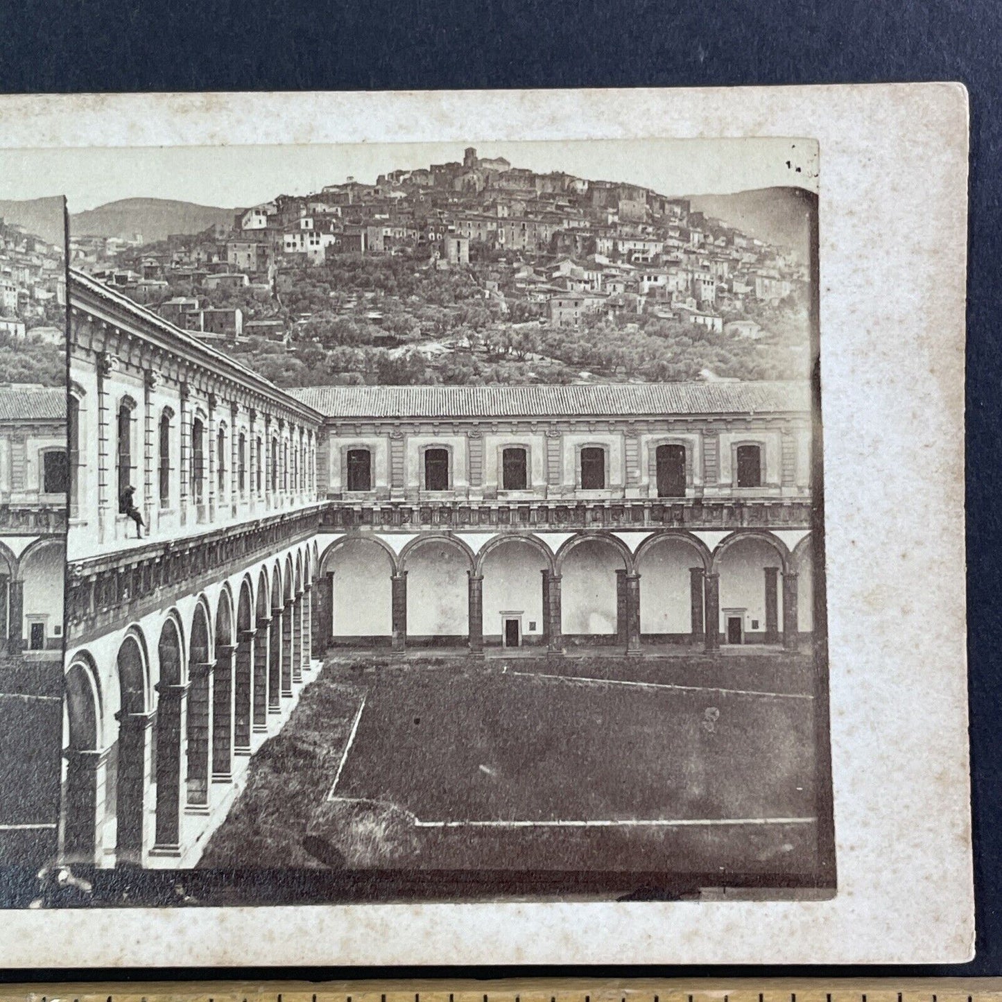 Naples on the Hill Italy Stereoview att. to Michele Amodio Antique c1865 X3782